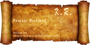 Kneip Roland névjegykártya
